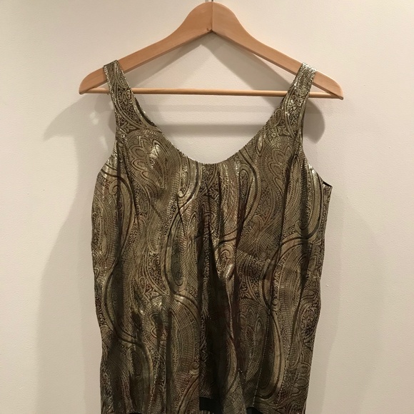 JCrew Metallic Paisley Tank Top - Picture 3 of 3